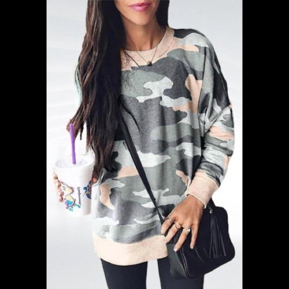 khaki green sweatshirt womens